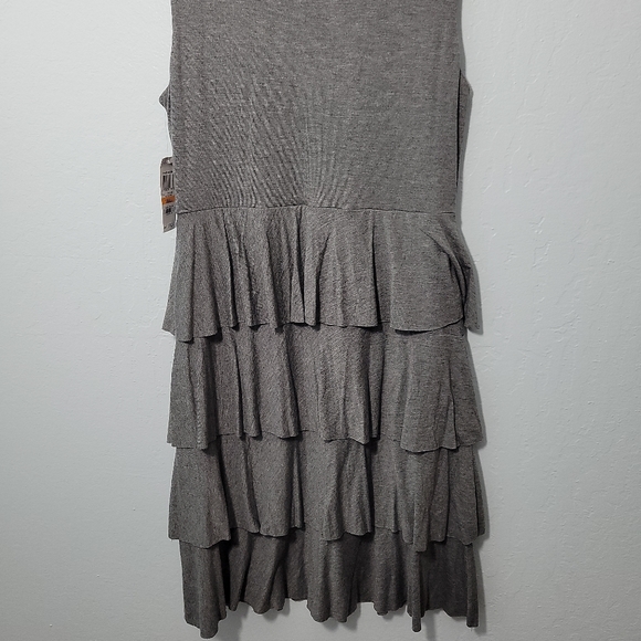 Style & Co. Dresses Nwt Style Co Gray Ruffle Dress 75212c7 Poshmark